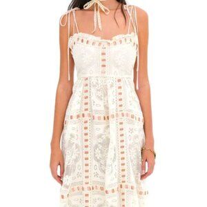 For Love And Lemons Charlotte White and Cream Maxi Dress